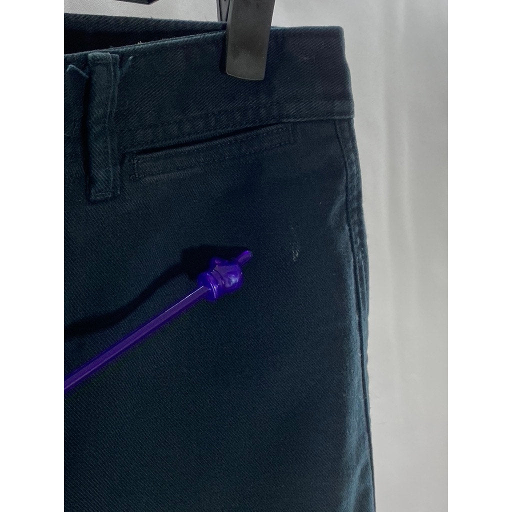 GAP Women's True Black High-Rise Wide-Leg Cropped Chino Pant SZ 6