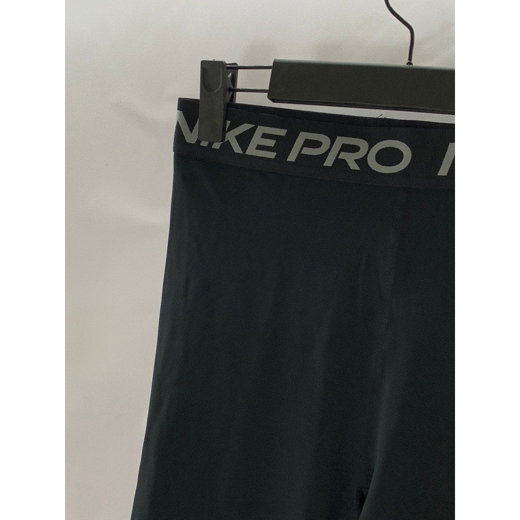 NIKE PRO 365 Women's Black Elastic Waist 7/8 Length Pull-On Leggings SZ S