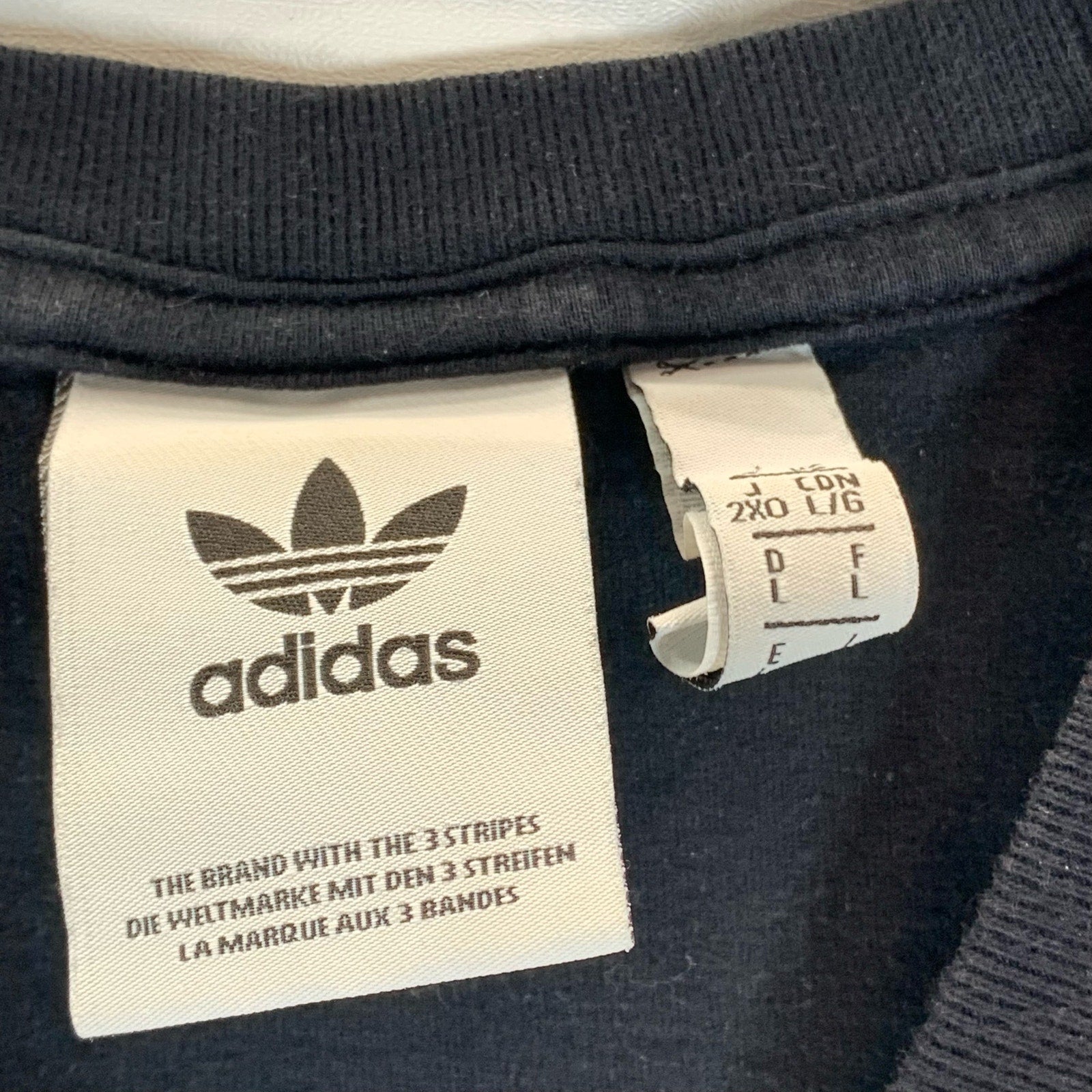 ADIDAS Men's Black Crewneck Essential Short Sleeve T-Shirt SZ L