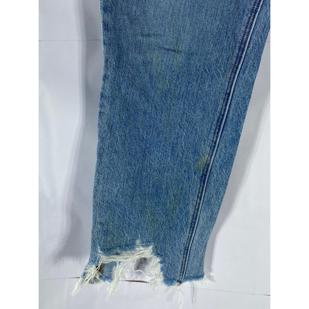 AMERICAN EAGLE Women's Light Blue Distressed Comfort Stretch Waist Jean SZ 4