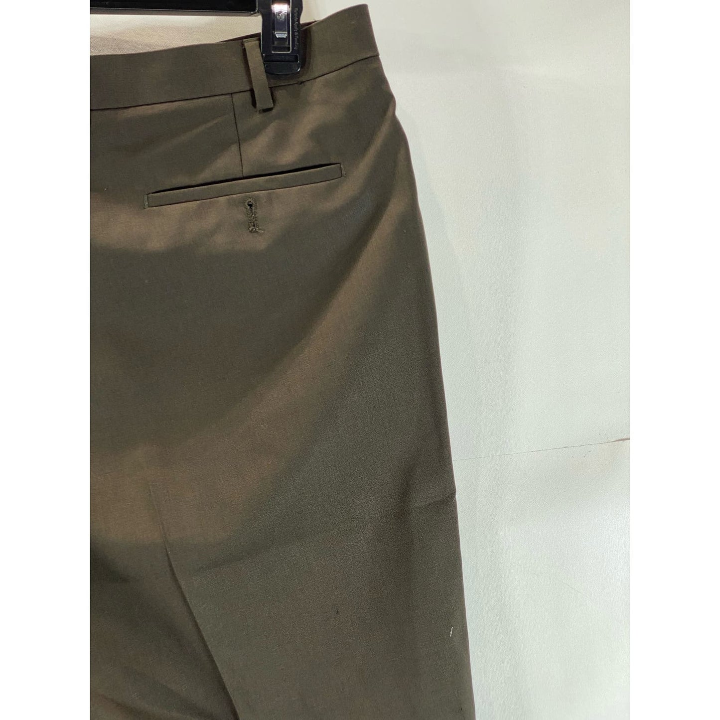 LAUREN RALPH LAUREN Men's Brown Wool Total Comfort Flat Front Pants SZ 38X32