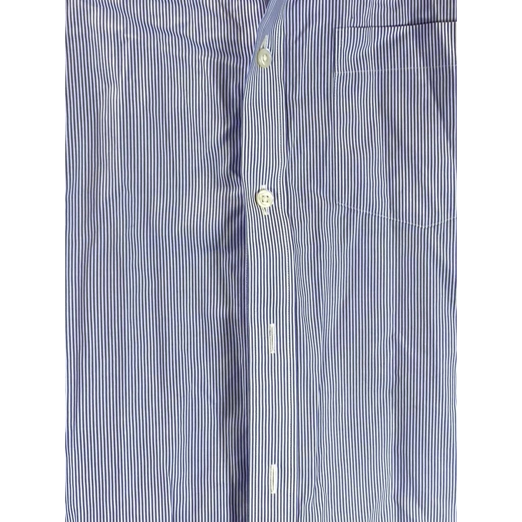 J.CREW Men's Light Blue Striped Non-Iron Button-Up Long Sleeve Shirt SZ M
