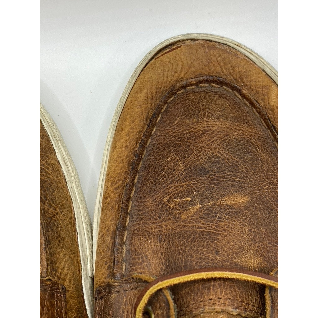 POLO RALPH LAUREN Men's Brown Leather-Suede Lace-Up High-Top Tedd Boots SZ 13