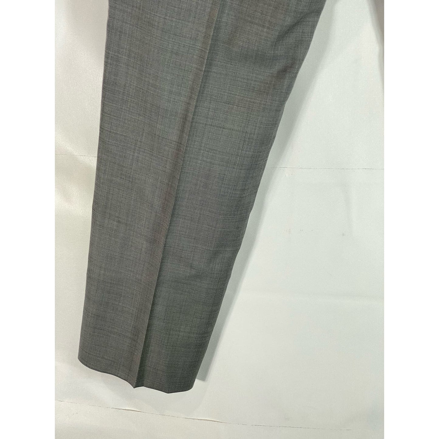 TOMMY HILFIGER Men's Light Grey Sharkskin Modern-Fit Flat Front Pants SZ 36X32