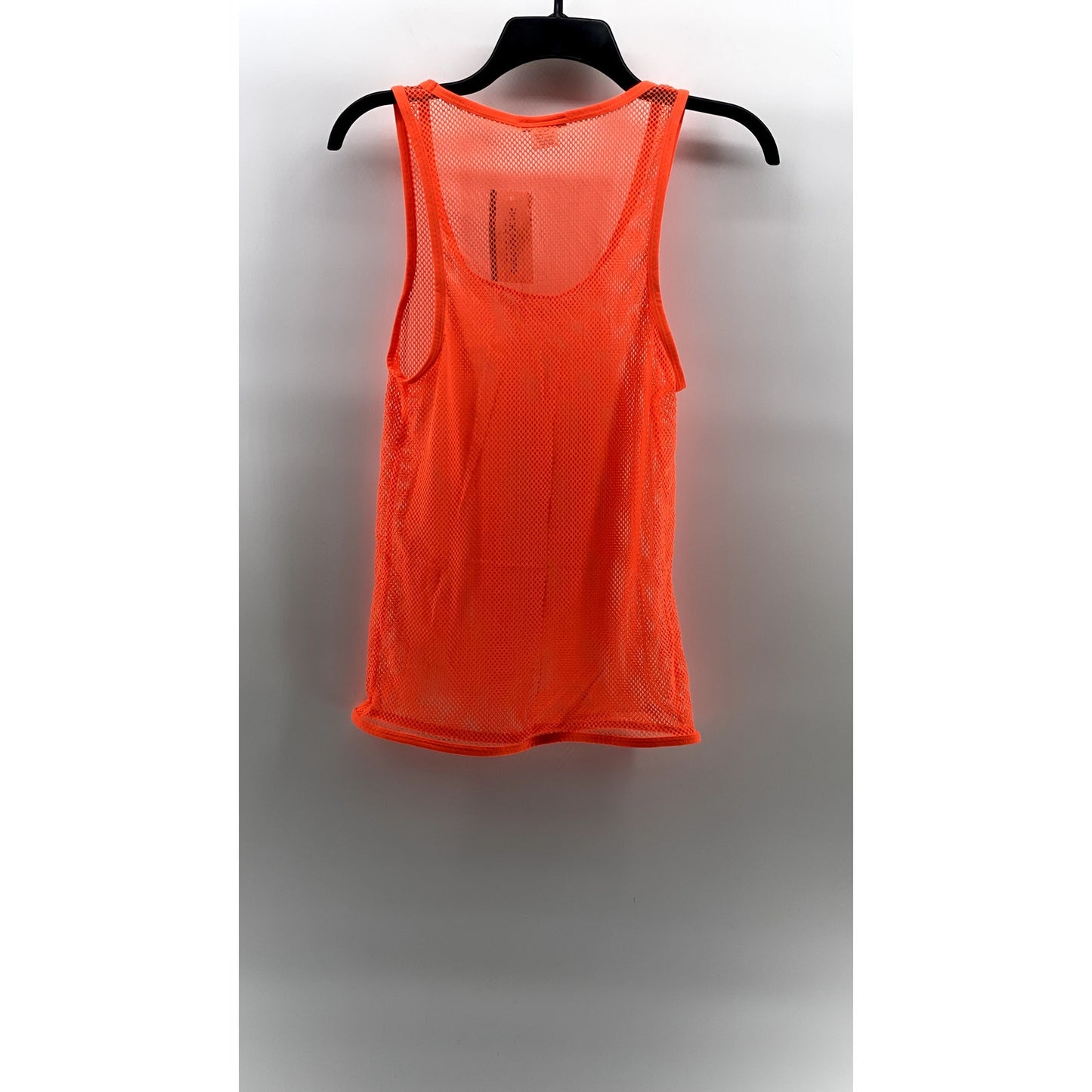 RICK MAJORS Men's Neon Orange Diamond Mesh Scoop-Neck Pullover Tank SZ S