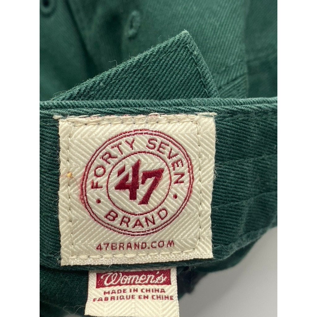 47’ BRAND Women’s Green-Yellow Embroidered A’s Adjustable Hat SZ OS
