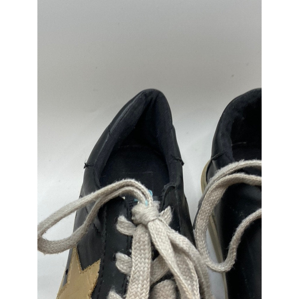 SHU SHOPS Women's Black Star Print Poppea Platform Lace-Up Casual Sneakers SZ6.5