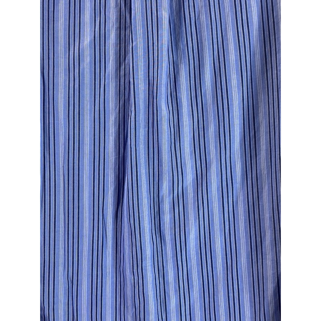 J.CREW Men's Blue Striped Cotton Regular-Fit Button-Up Dress Shirt SZ 15.5/34