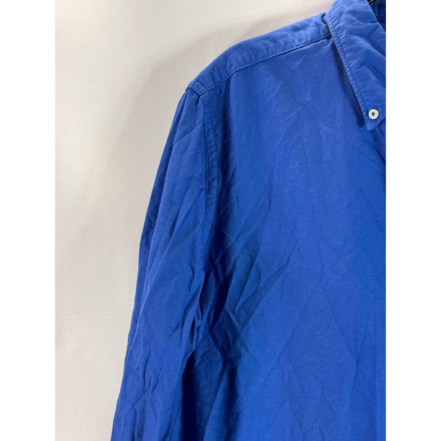 AMERICAN EAGLE OUTFITTERS Men's Tall Dark Blue Classic-Fit Button-Up Shirt SZ LT
