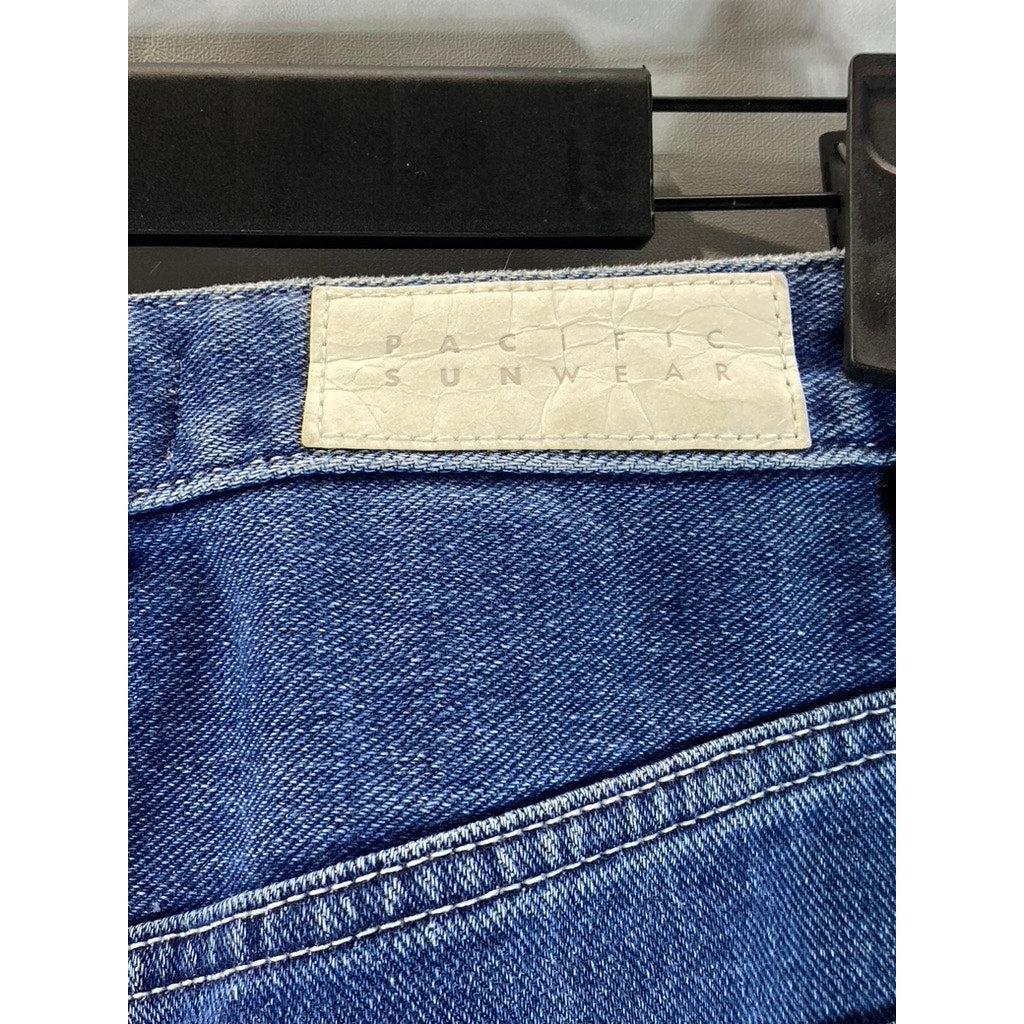 PACSUN Women's Dark Indigo 90's Boyfriend Five-Pocket Straight-Leg Jeans SZ 25