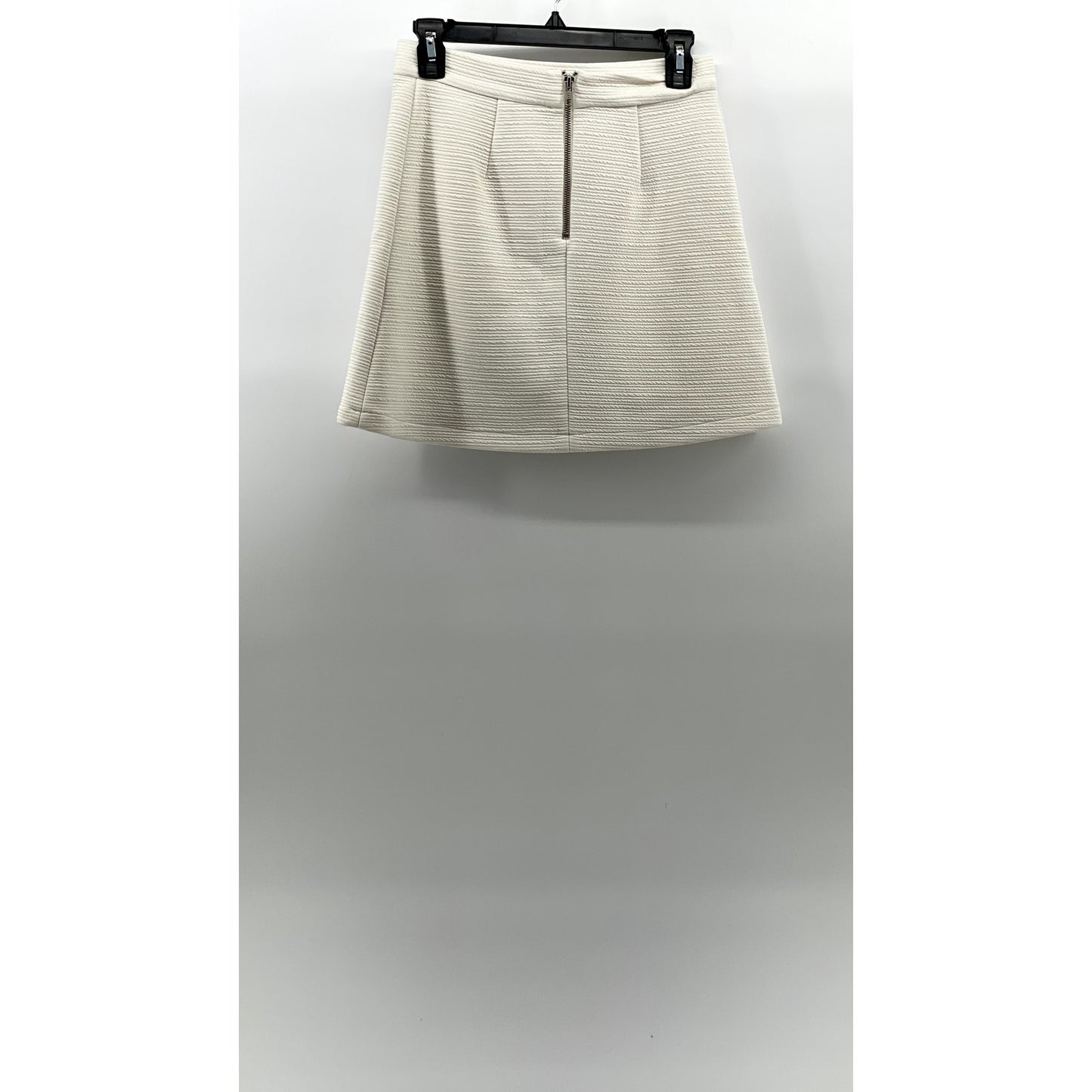 SPORTSGIRL Women's White Textured Pull-On A-Line Pocketless Mini Skirt SZ XS