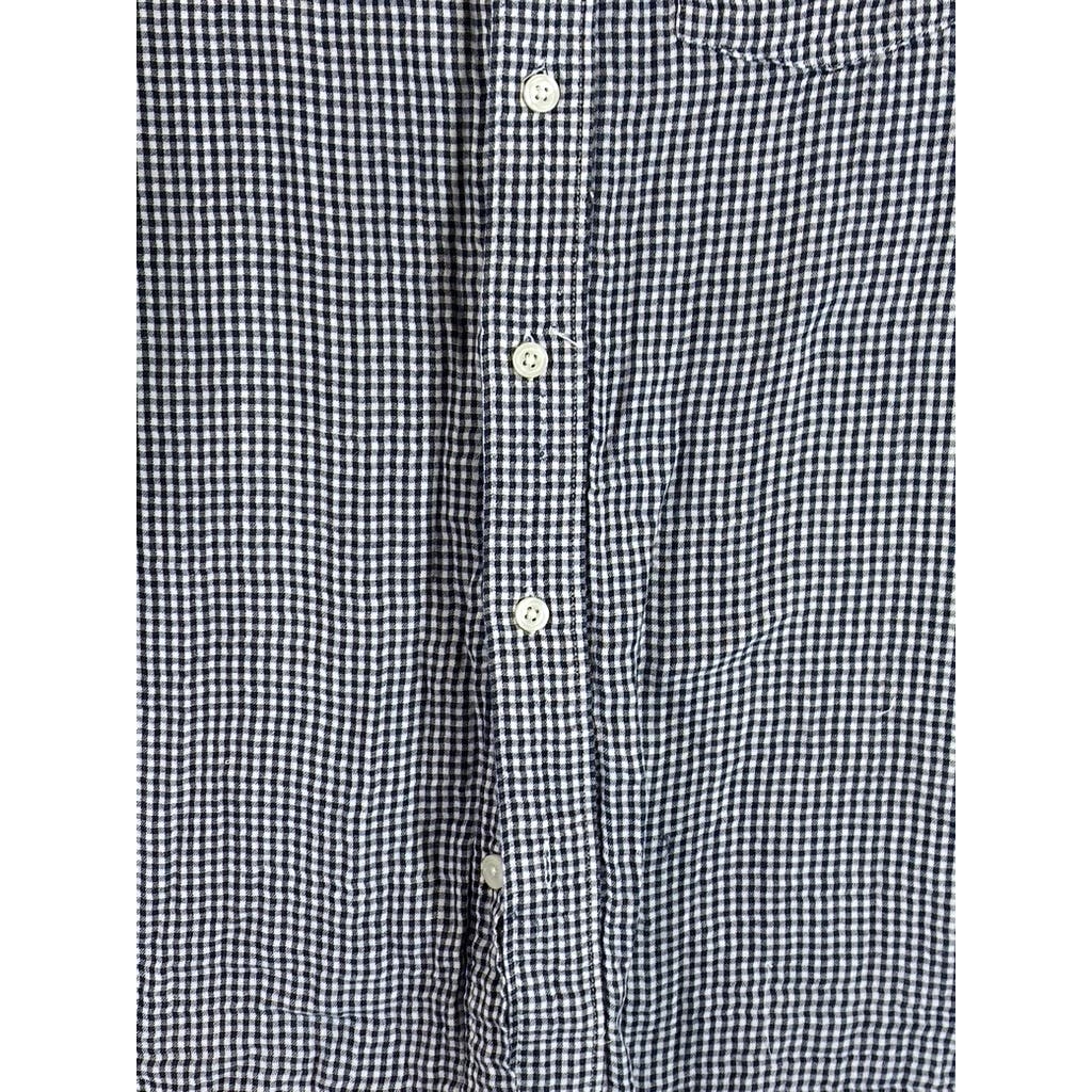 BDG Urban Outfitter Men's Black/White Gingham Button-Up Long Sleeve Shirt SZ L
