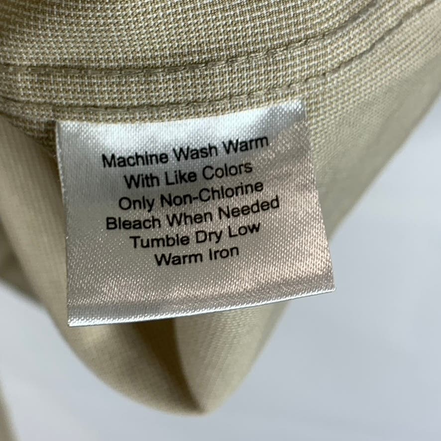 JOSEPH & FEISS Men's Beige Textured Non-Iron Button-Up Dress Shirt SZ 15.5-34/35