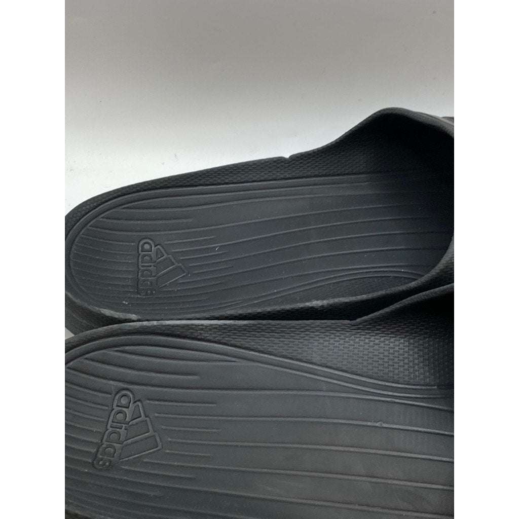 ADIDAS Boy's Black Open Toe Slide Sandals SZ 12