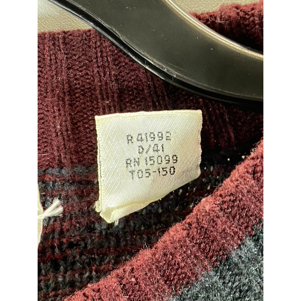 THE MEN'S STORE At Sears Men's Burgundy Printed Vintage Crewneck Sweater SZ XL