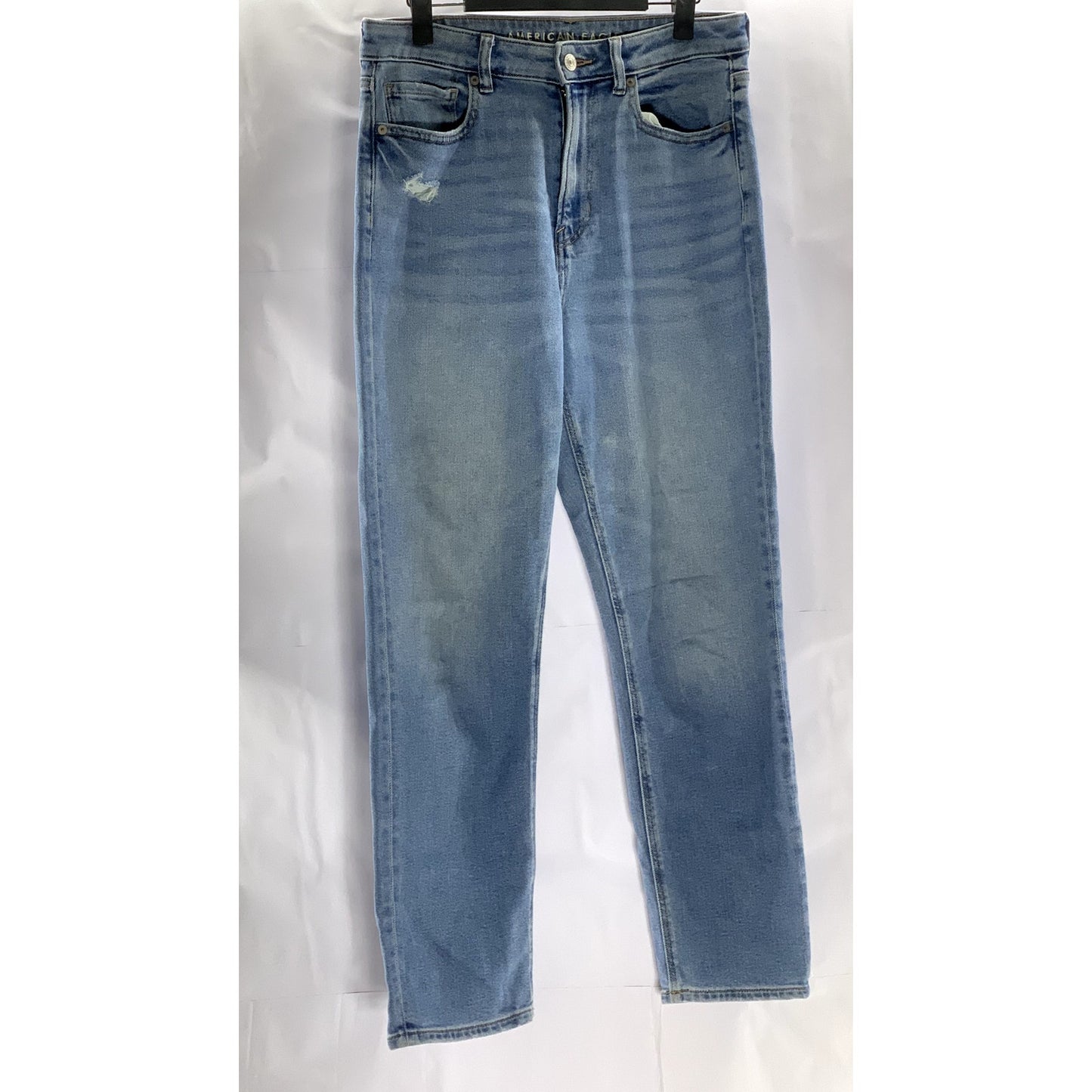 AMERICAN EAGLE Women's Light Blue Regular-Fit Slim-Fit Five-Pocket Jean SZ 8