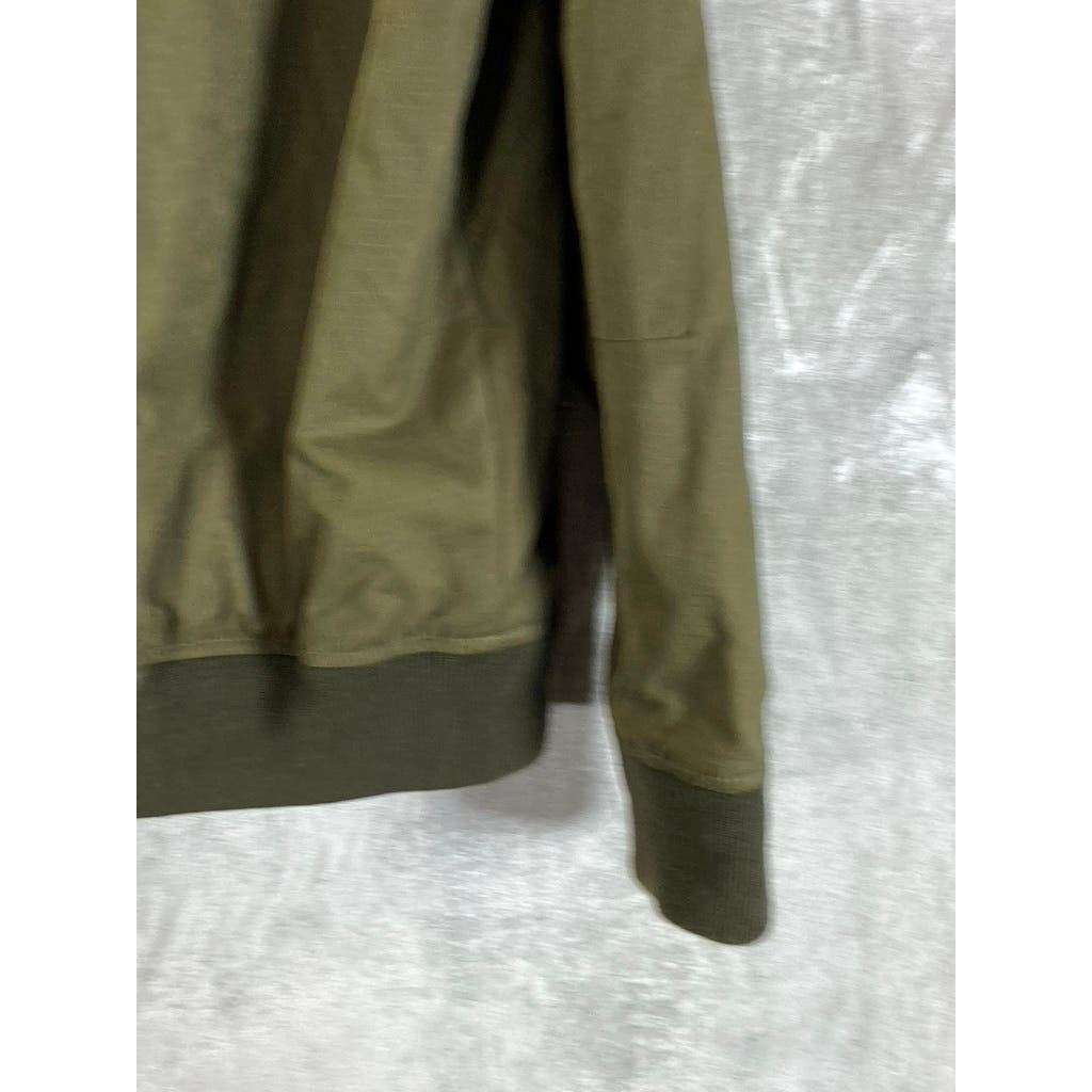 BANANA REPUBLIC Men's Kelp Green Water Resistant Zip-Up Bomber Jacket SZ S
