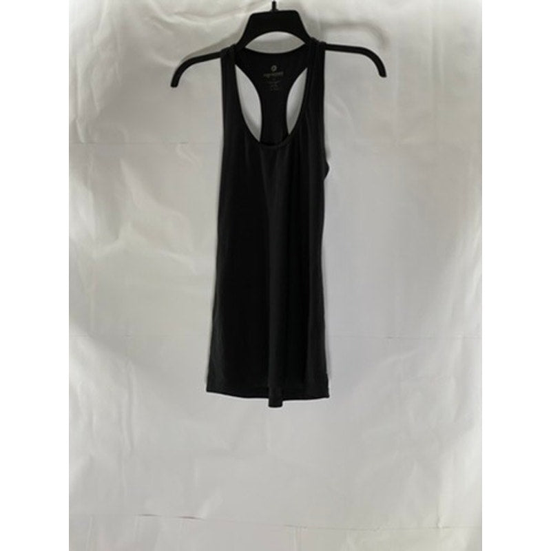 90 DEGREE BY REFLEX Women's Black Scoop-Neck Active Racerback Tank Top SZ XS