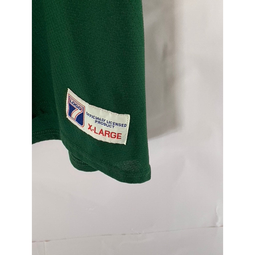 LOGO 7 INC. Men's Green/Yellow Brett Favre Green Bay Packers V-Neck Jersey SZ XL