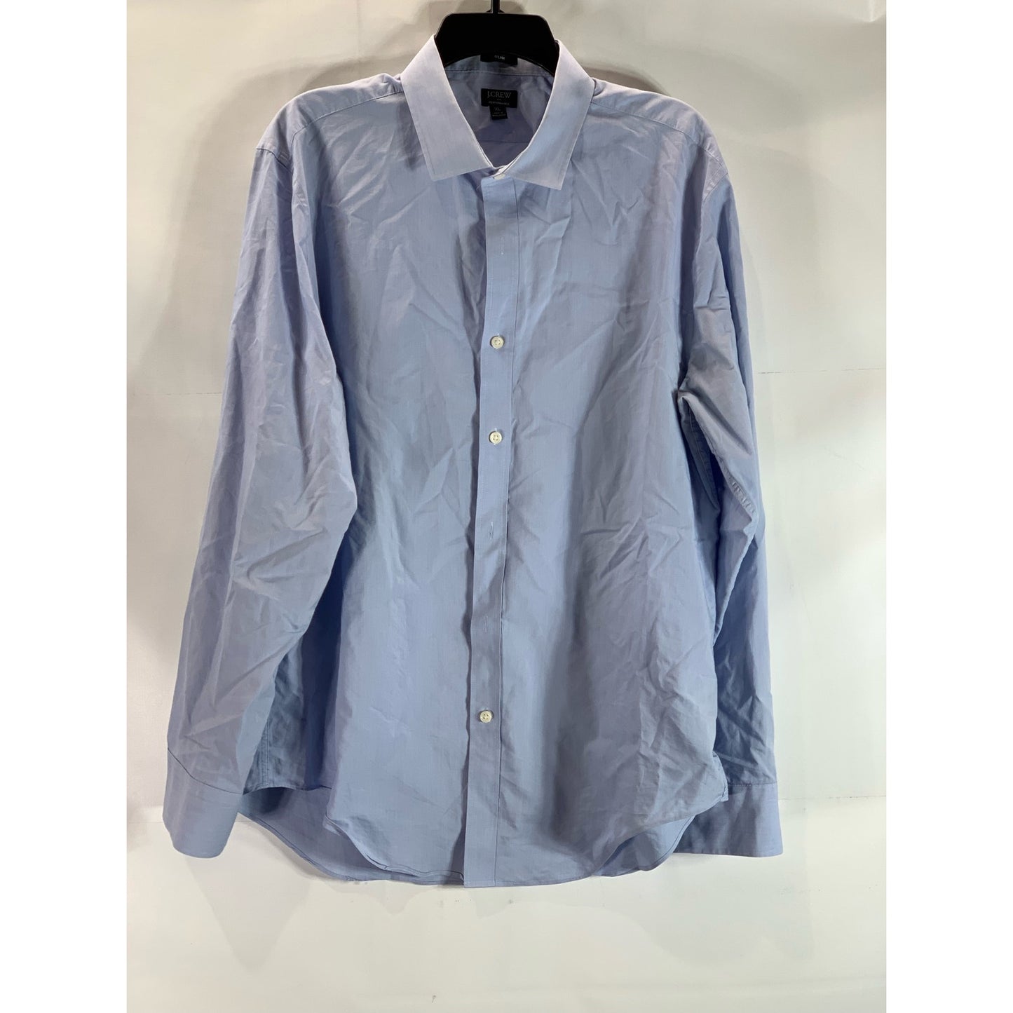 J.CREW FACTORY Men's Classic Blue Slim Performance Button-Up Dress Shirt SZ XL