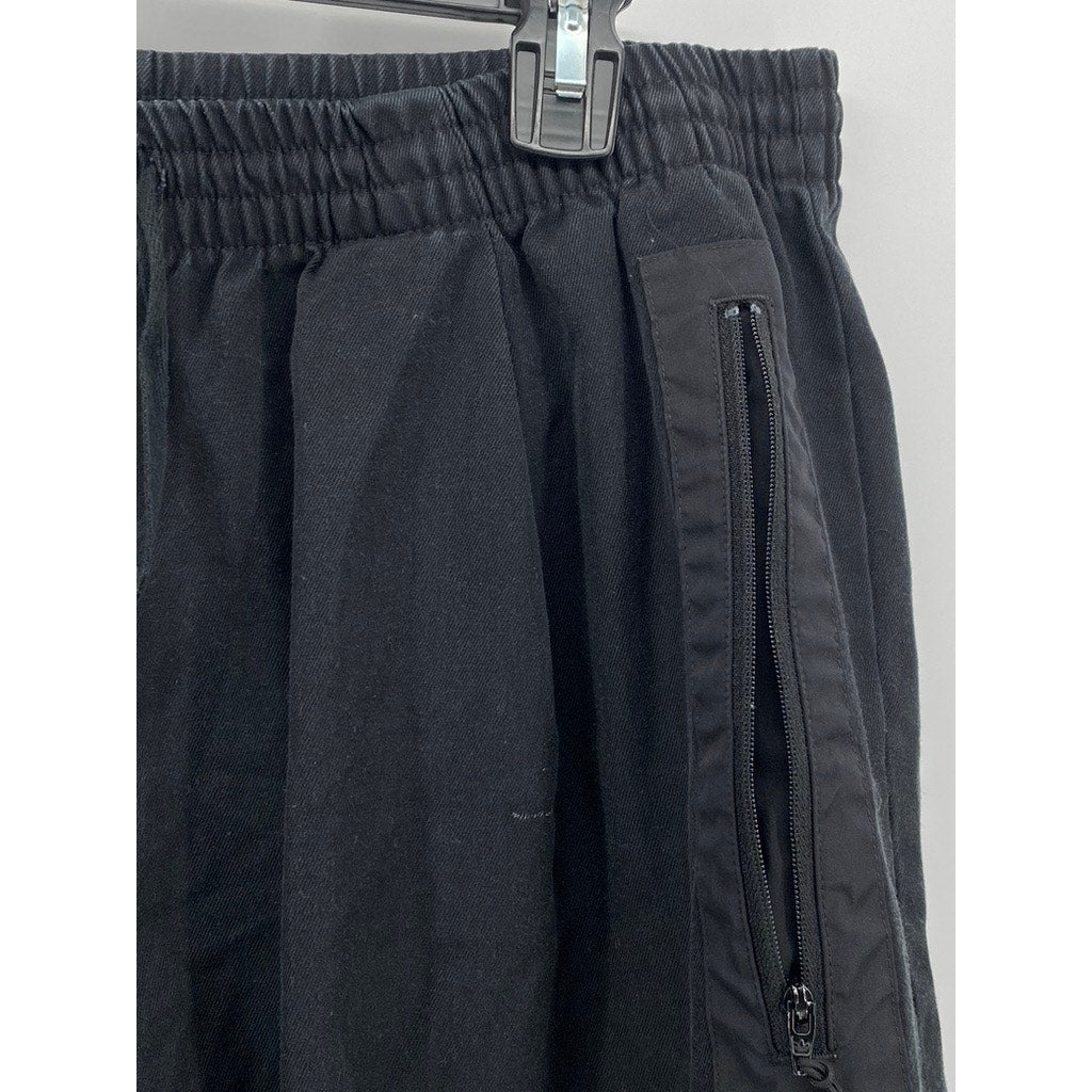 ADIDAS Men's Black Elastic Waist Pull-On Relaxed Active Sweatpants SZ L