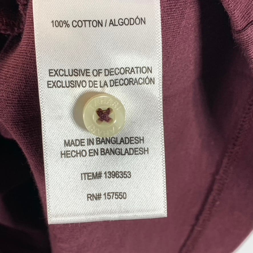 TAHARI Men's Burgundy Cotton Short Sleeve Polo Shirt SZ L