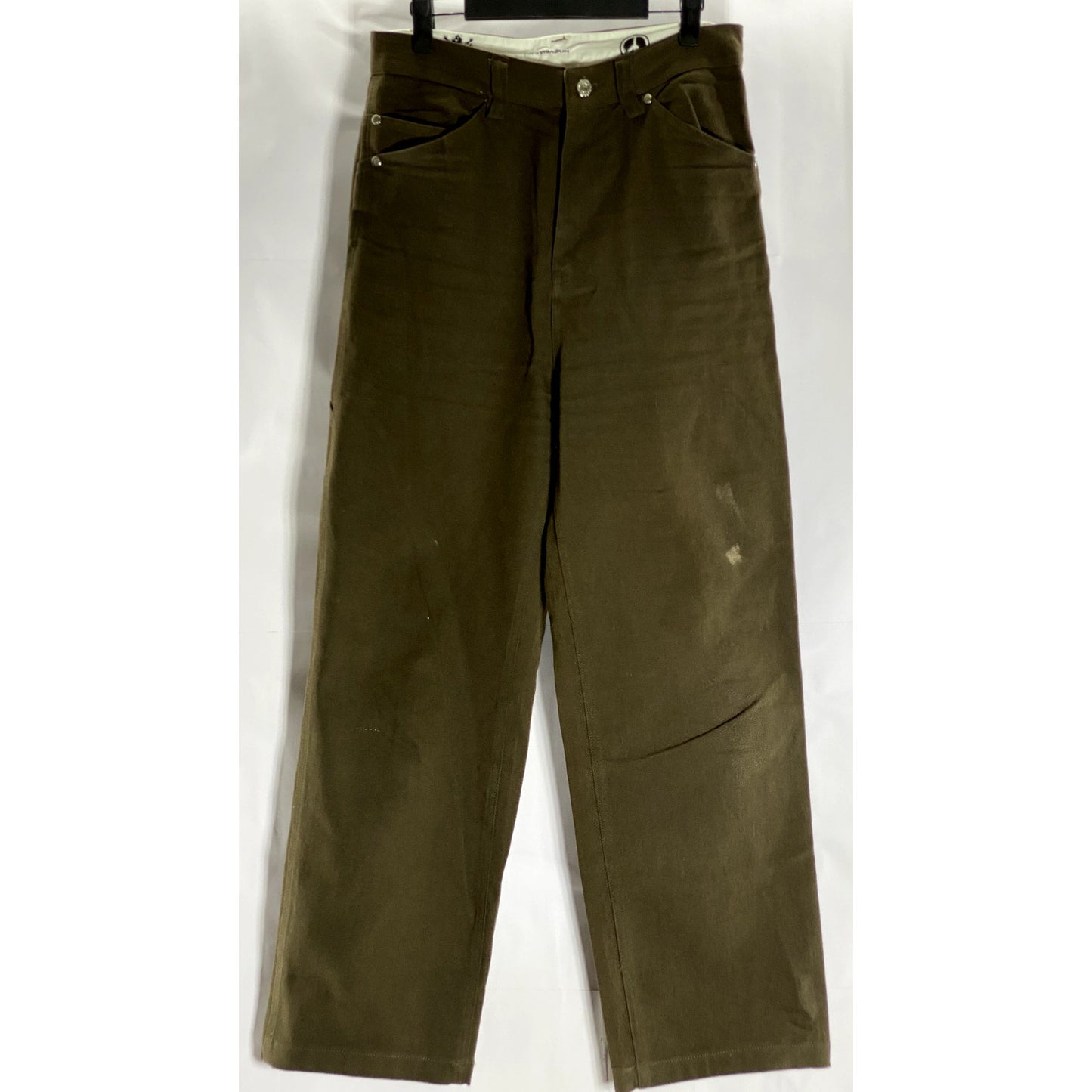 ABOYISAGUN Men's Brown Five-Pocket Straight-Leg Denim Jeans SZ 30