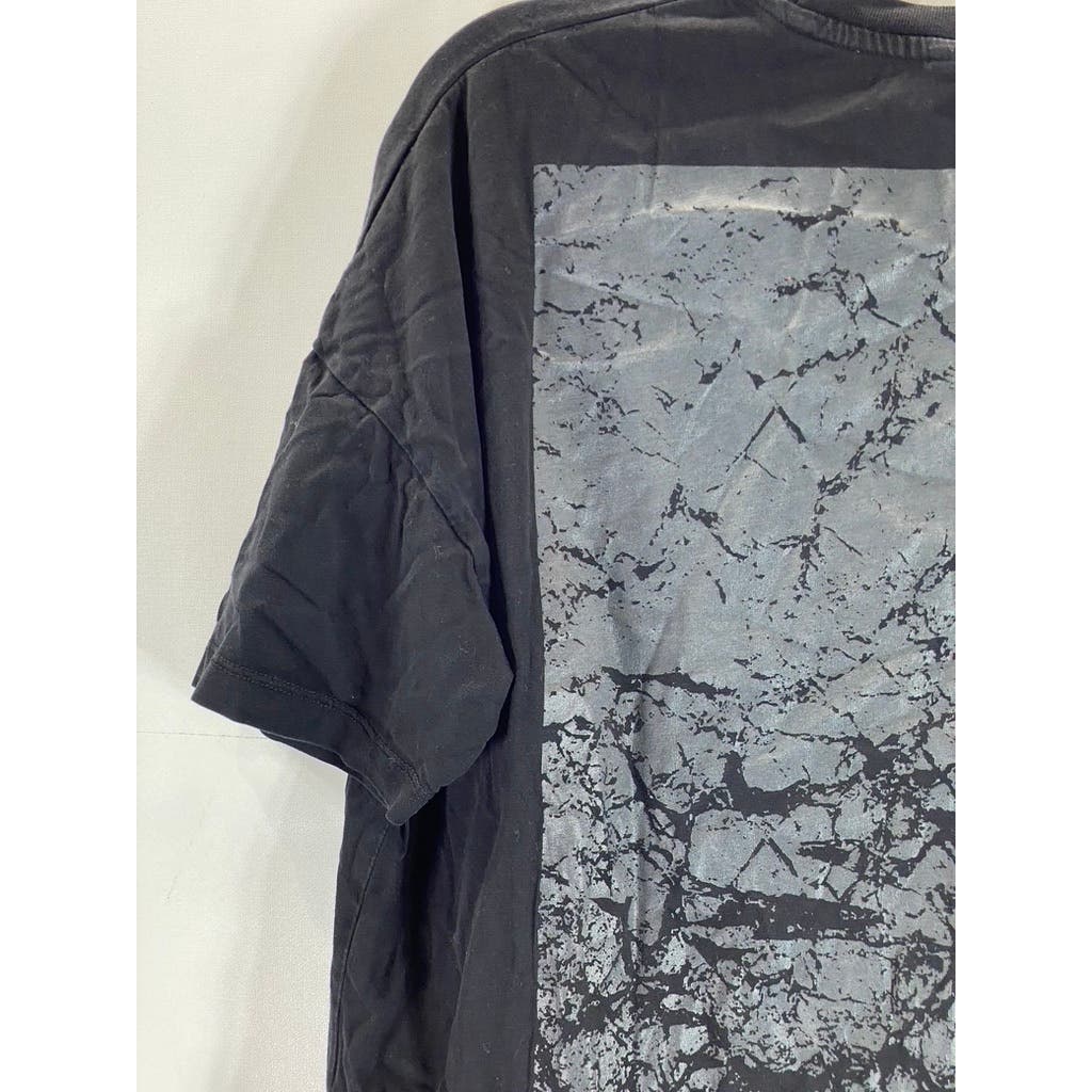 ASOS Men's Black Solid Crewneck Graphic Short Sleeve T-Shirt SZ M