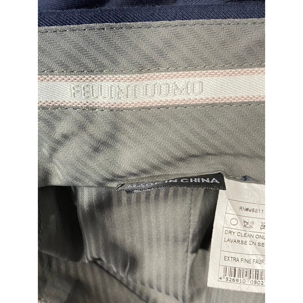 FELLINI UOMO Men's Navy Straight-Leg Suit Pants 36R