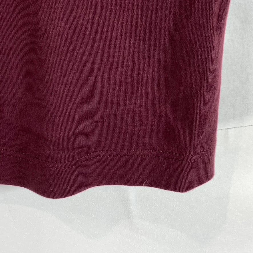 TAHARI Men's Burgundy Cotton Short Sleeve Polo Shirt SZ L