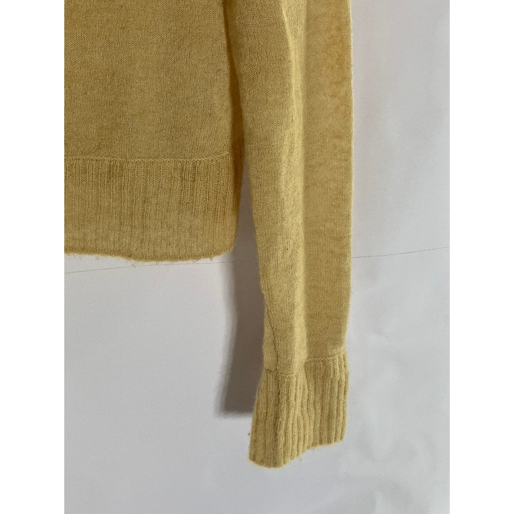 ZARA Women's Tan Crewneck Knit Wool-Blend Pullover Sweater SZ M