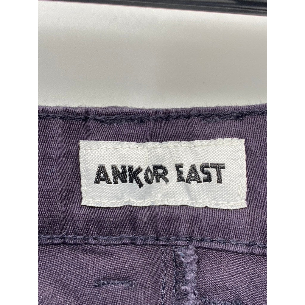 ANKOR EAST Women's Plum Mid-Rise Stretch Slim-Fit Pants SZ 13/14