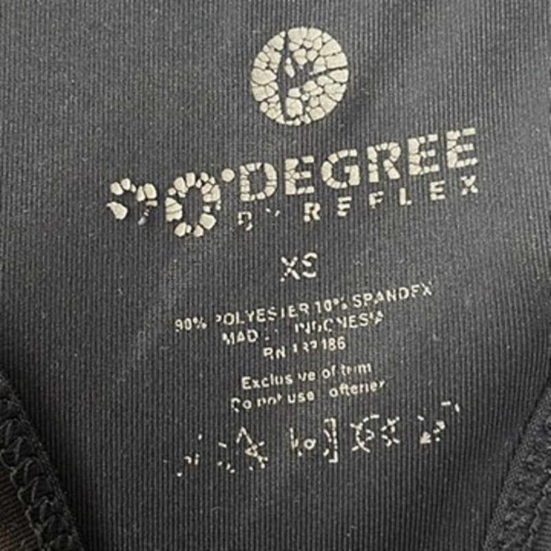 90 DEGREE BY REFLEX Women's Black Scoop-Neck Active Racerback Tank Top SZ XS