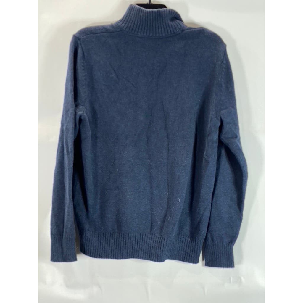 LUCKY BRAND Men's Navy Quarter-Button Knit Pullover Sweater SZ M
