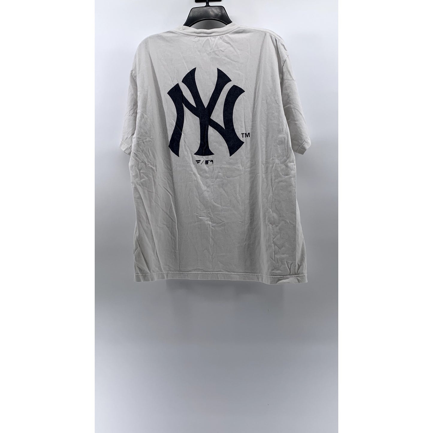 FANATICS Men's White-Navy New York Yankees Crewneck Short Sleeve T-Shirt SZ XL