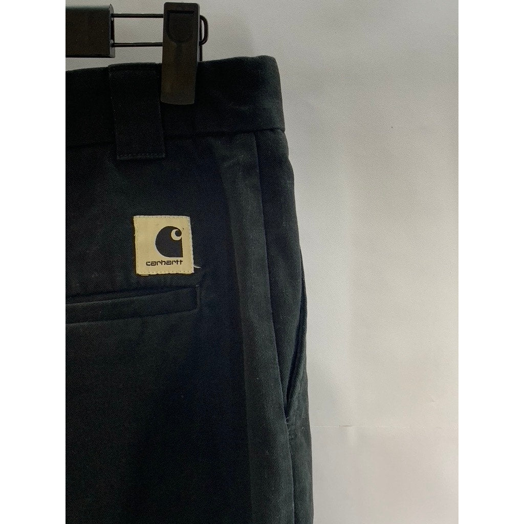 CARHARTT WIP Women's Black Solid W' Tristin Relaxed-Fit Tapered-Leg Pant SZ 31