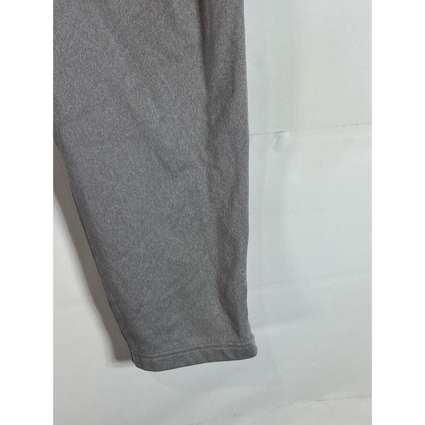 ADIDAS Men's Gray/White Tiro 3-Stripe Zipper-Hem Pull-on Track Pants SZ L