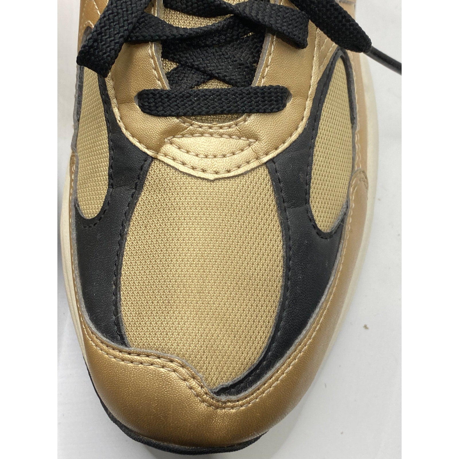 NEW BALANCE Men's Gold-Black 498 Round-Toe Lace-Up Running Sneaker SZ 11.5