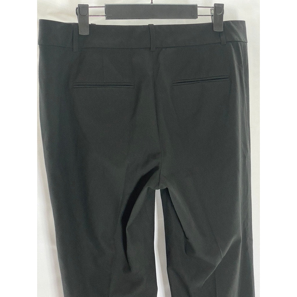 ANN TAYLOR Women's Tall Black Solid Ann-Fit Straight-Leg Dress Pant SZ 8T
