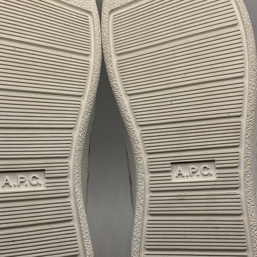 A.P.C. Unisex Men's Plain Minimalist Low Top Gray/White Sneakers SZ 44 US 11