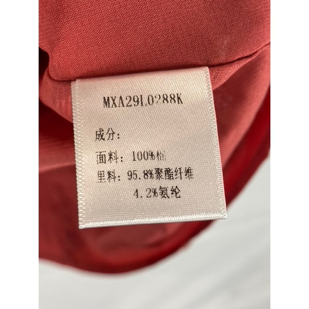 MADE BY MISHOW Women's Red Puff Sleeve Square Neck Mini Dress SZ L
