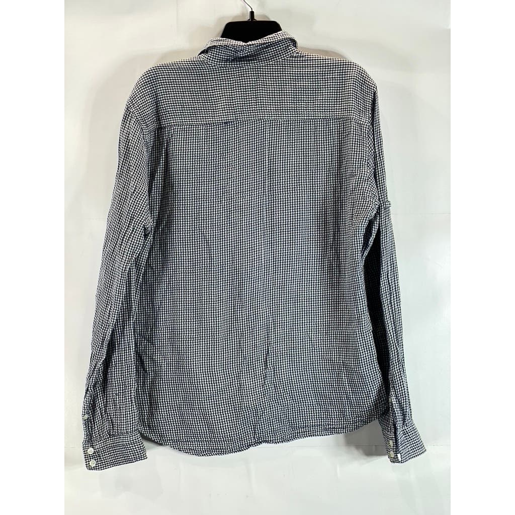 BDG Urban Outfitter Men's Black/White Gingham Button-Up Long Sleeve Shirt SZ L