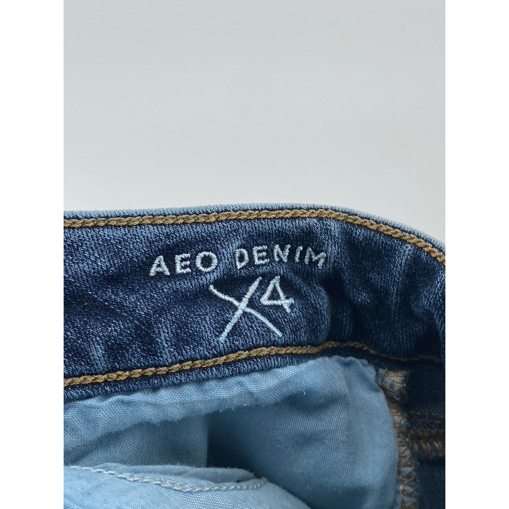 AMERICAN EAGLE Women's Medium Blue Wash Denim Hi-Rise Super Stretch Jeggings SZ6