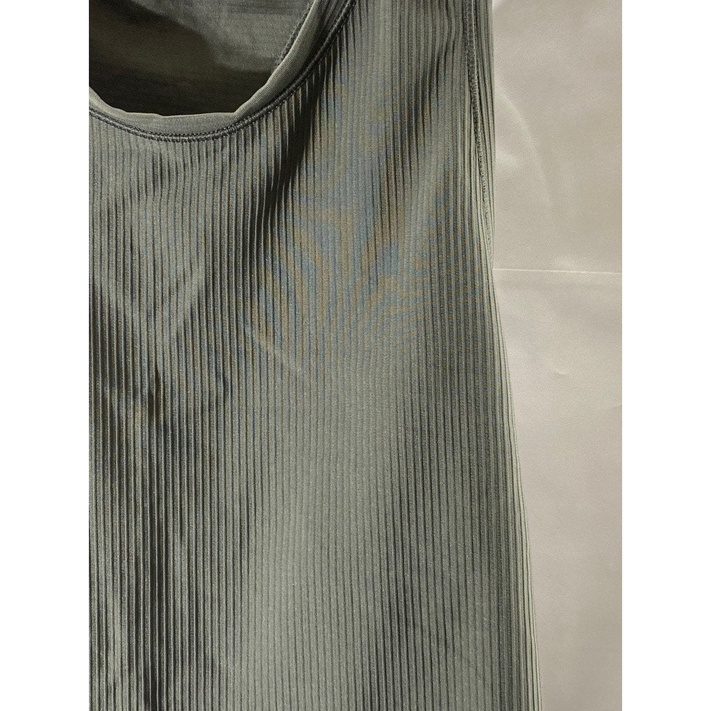 90 DEGREE BY REFLEX Women’s Charcoal Ribbed Racerback Cropped Tank Top SZ XL