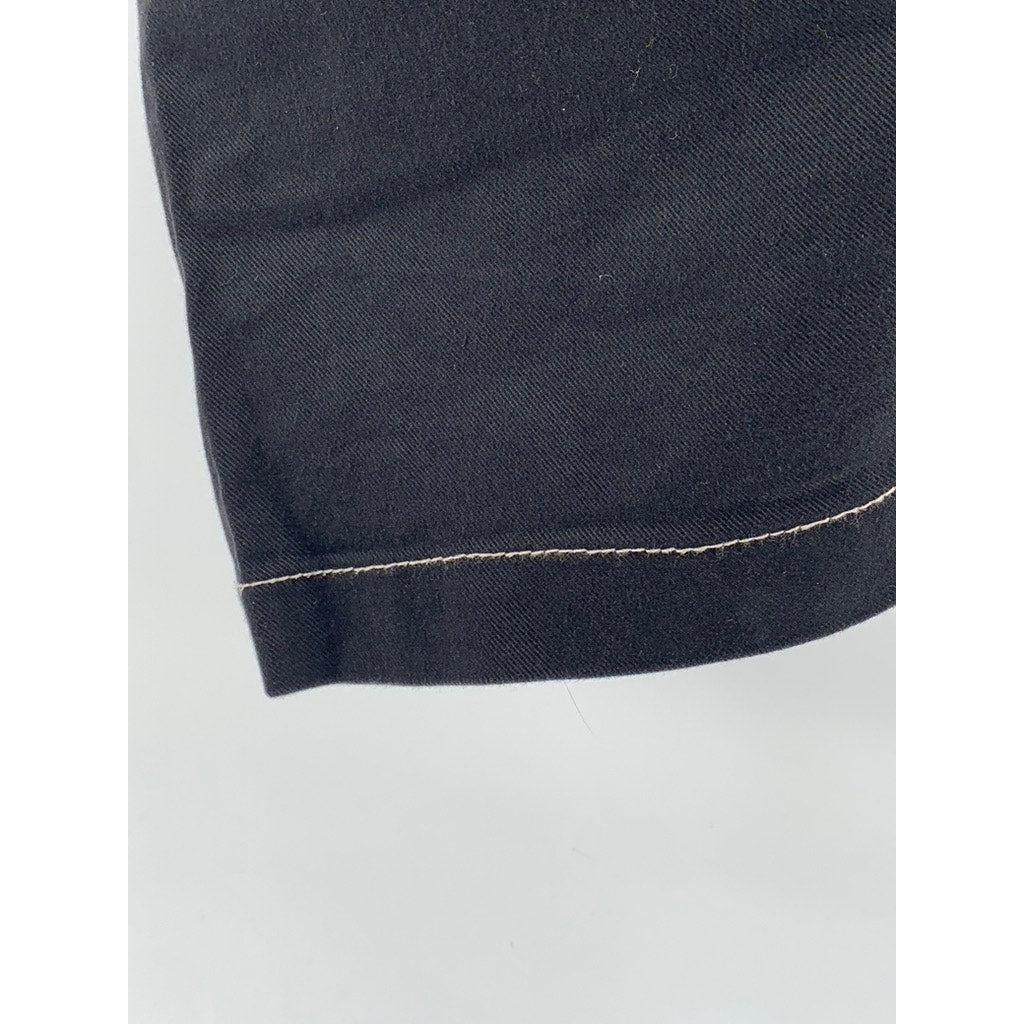 ZARA TRAFALUC Women's Black Denim A-Line Mini Skirt SZ L
