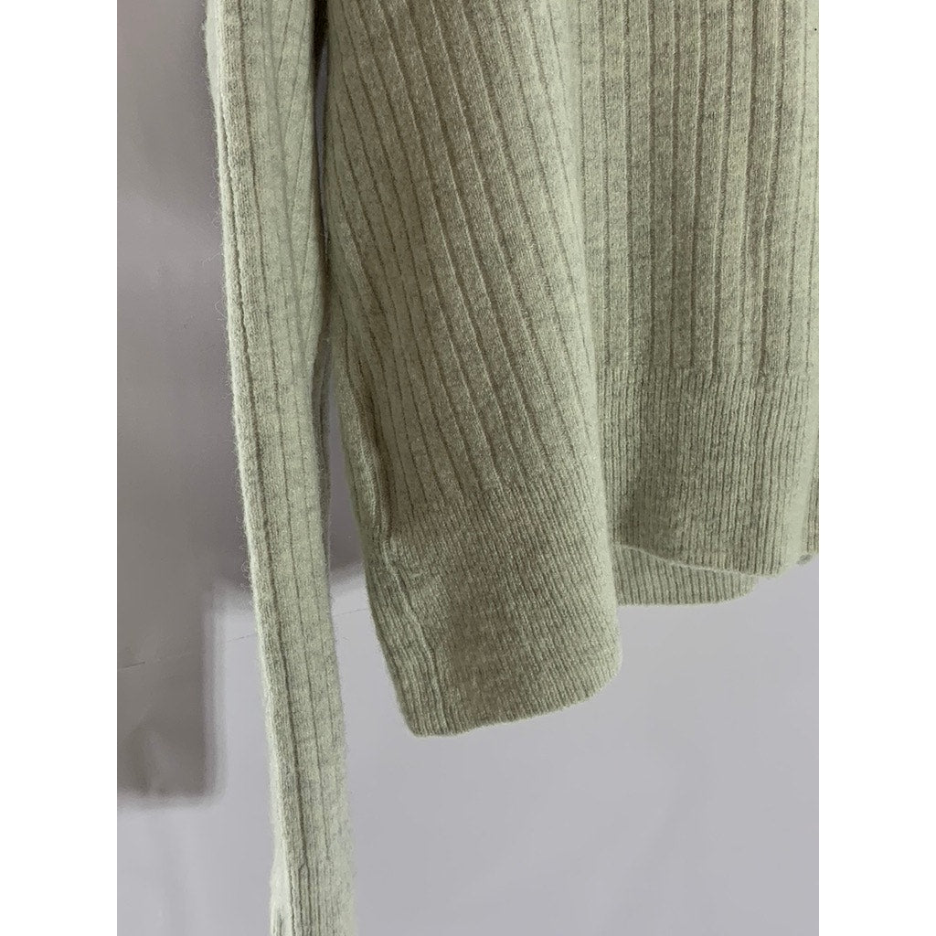 MADEWELL Women's Beige Coziest Yarn Cameron Ribbed Three-Button Cardigan SZ S