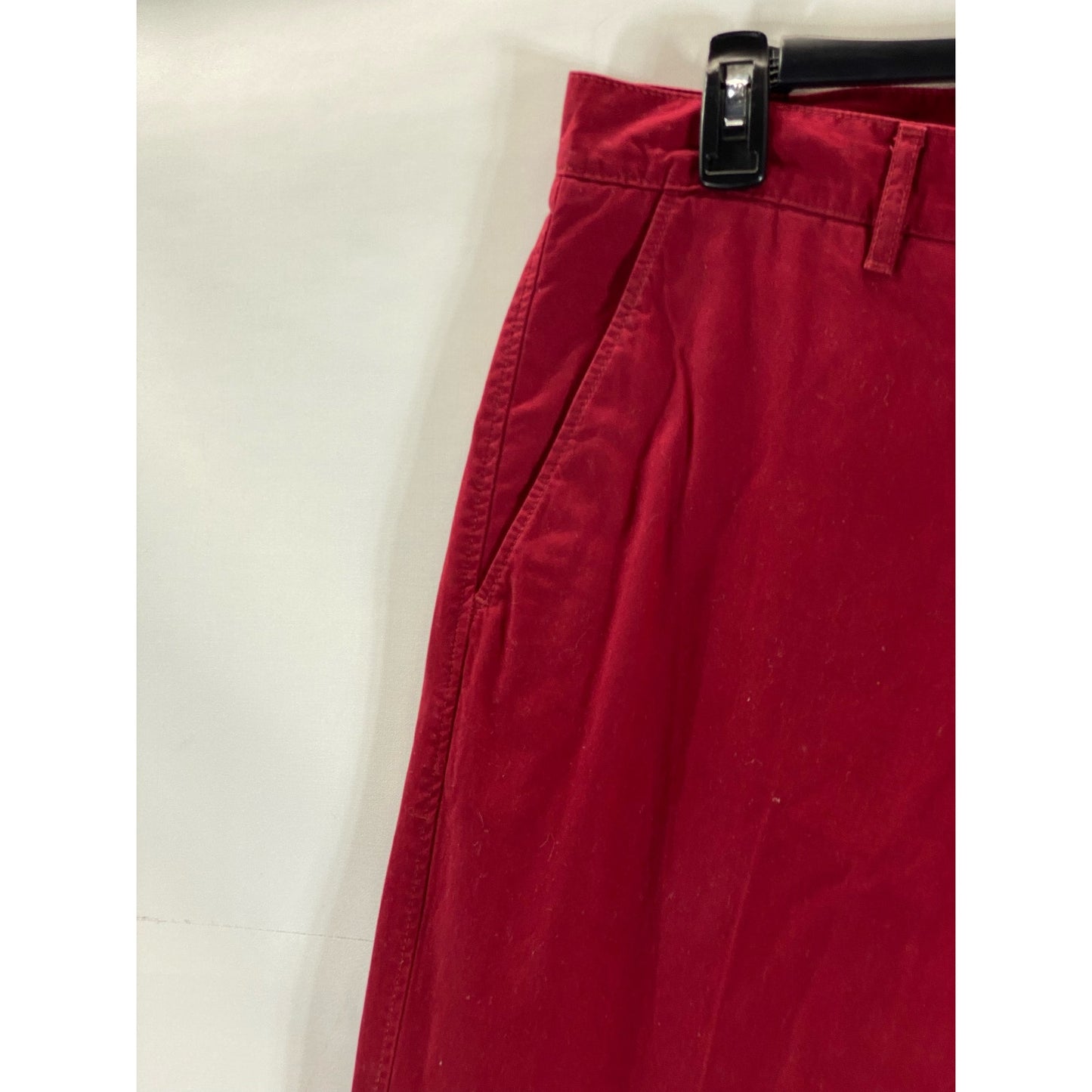 LACOSTE Men's Red Classic-Fit Straight-Leg Twill Chino Pant SZ 34