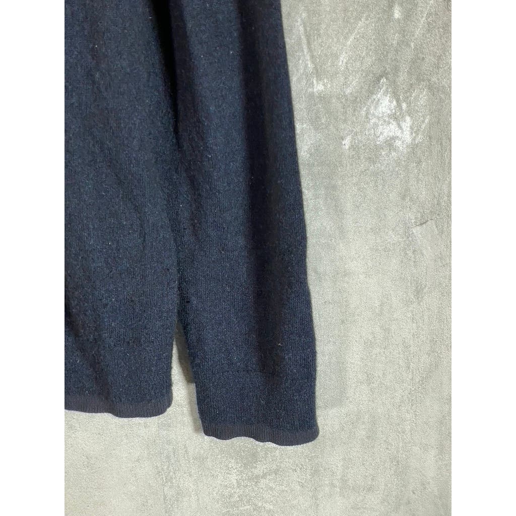 COS Men's Navy Wool Blend Crewneck Regular-Fit Pullover Sweater SZ XL