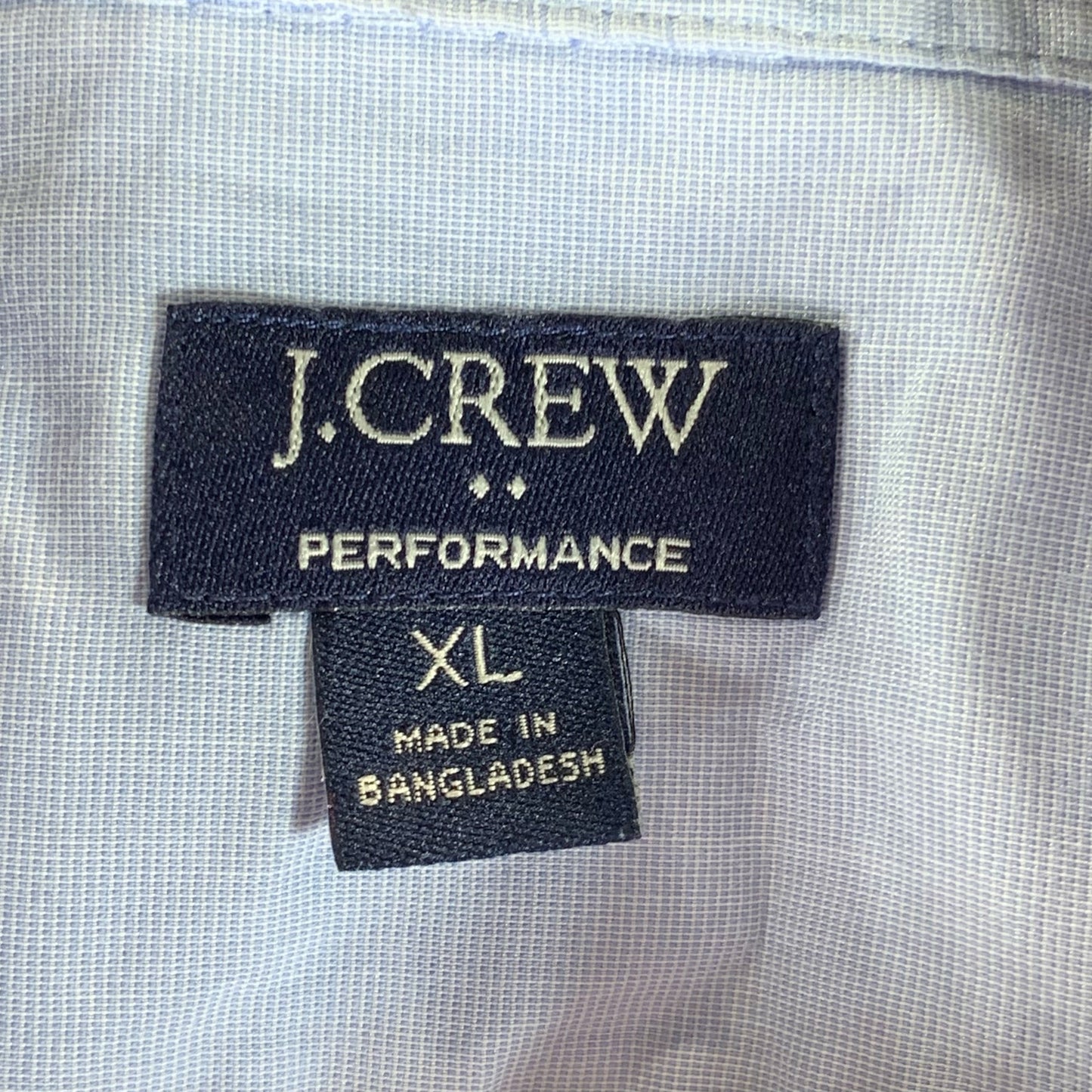 J.CREW FACTORY Men's Classic Blue Slim Performance Button-Up Dress Shirt SZ XL