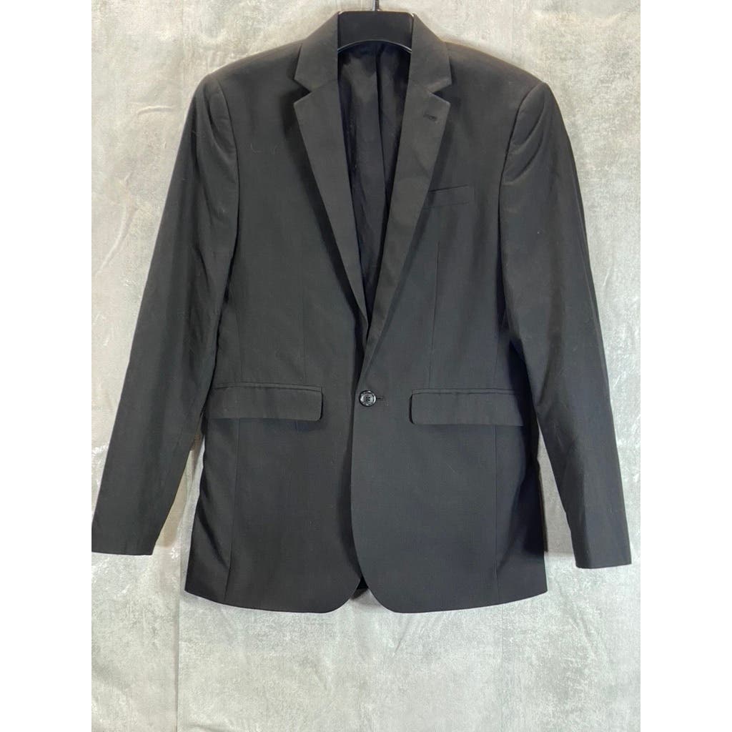 ASOS Men's Black Solid Single-Button Blazer SZ 34